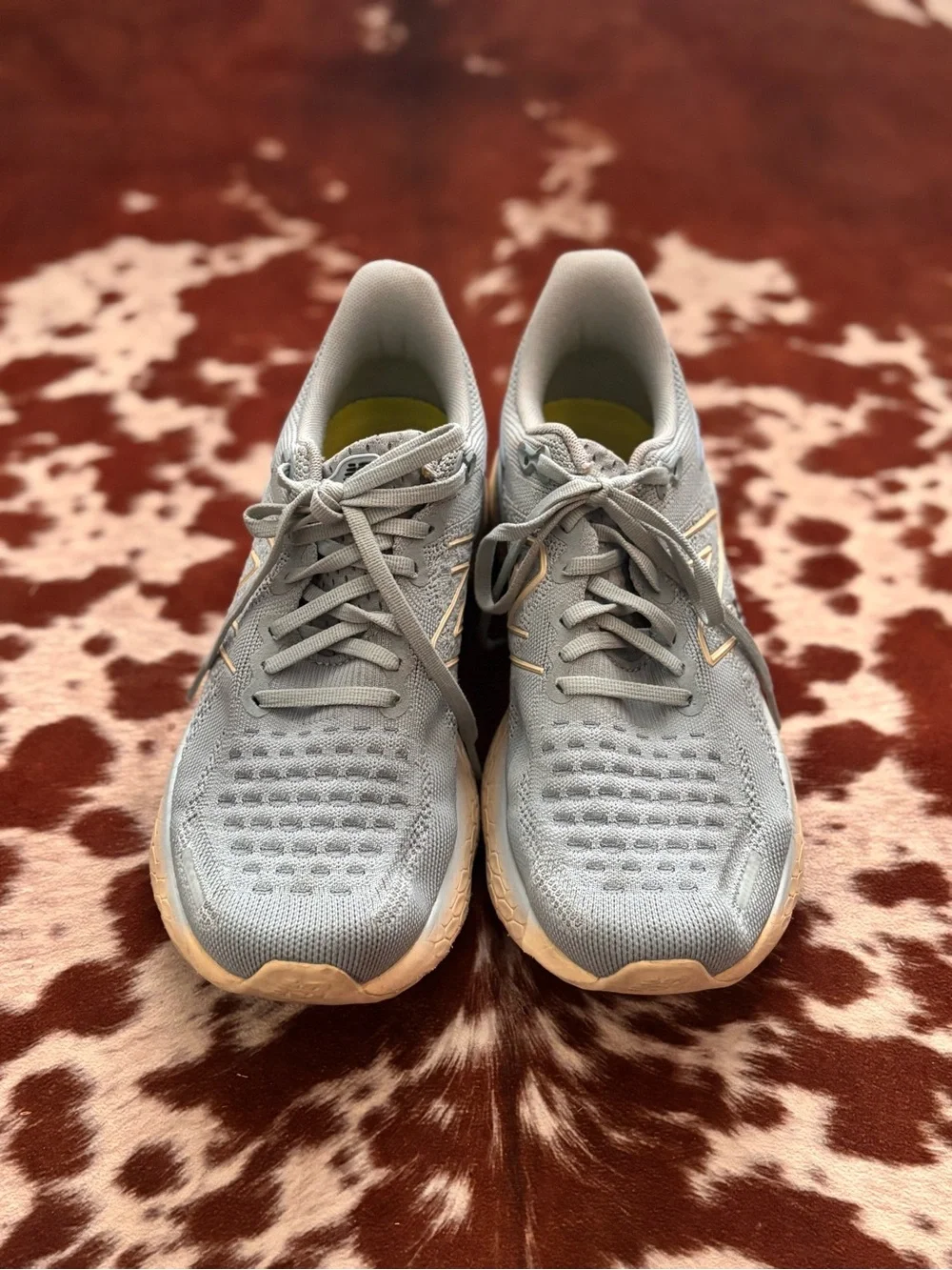 Women's Light blue Gray Knit Running Sneakers new balance